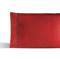 Kit 02 Fronhas Percal 180 Fios Ponto Palito Dream 60% Algodão 40% Poliéster - Vermelho - 2