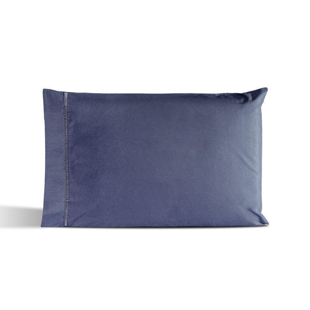 Kit 02 Fronhas Percal 180 Fios Ponto Palito Dream 60% Algodão 40% Poliéster - Topázio - 1