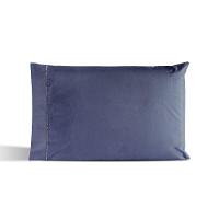 Kit 02 Fronhas Percal 180 Fios Ponto Palito Dream 60% Algodão 40% Poliéster - Topázio - 1