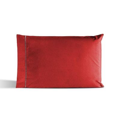 Kit 02 Fronhas Percal 180 Fios Ponto Palito Dream 60% Algodão 40% Poliéster - Vermelho