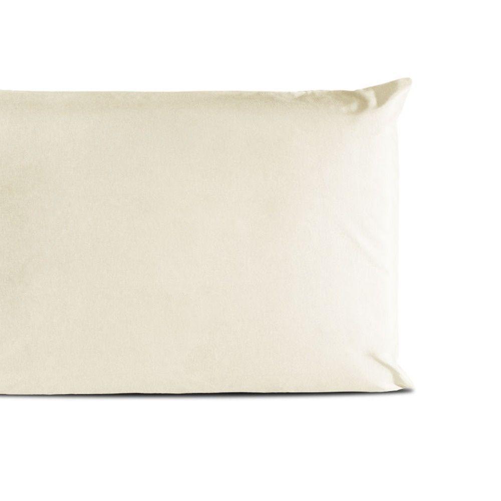 Kit 02 Fronhas Percal 180 Fios Ponto Palito Dream 60% Algodão 40% Poliéster - Palha - 3