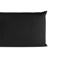 Kit 02 Fronhas Percal 180 Fios Ponto Palito Dream 60% Algodão 40% Poliéster - Preto - 2