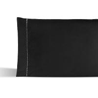 Kit 02 Fronhas Percal 180 Fios Ponto Palito Dream 60% Algodão 40% Poliéster - Preto - 3