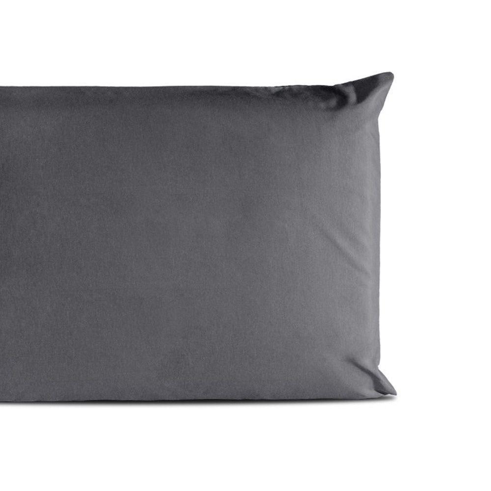 Kit 02 Fronhas Percal 180 Fios Ponto Palito Dream 60% Algodão 40% Poliéster - Grafite - 3