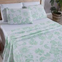 Jogo De Lençol 4 Peças Queen Percal 180 Fios Homme 60% Algodão 40% Poliéster - Jazzy Verde - 3