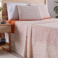 Jogo De Lençol 4 Peças King Percal 180 Fios Homme 60% Algodão 40% Poliéster - Lilith Laranja