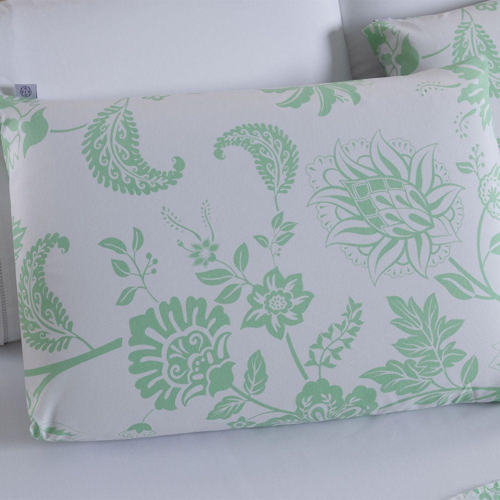 Jogo De Lençol 4 Peças King Percal 180 Fios Homme 60% Algodão 40% Poliéster - Jazzy Verde - 4