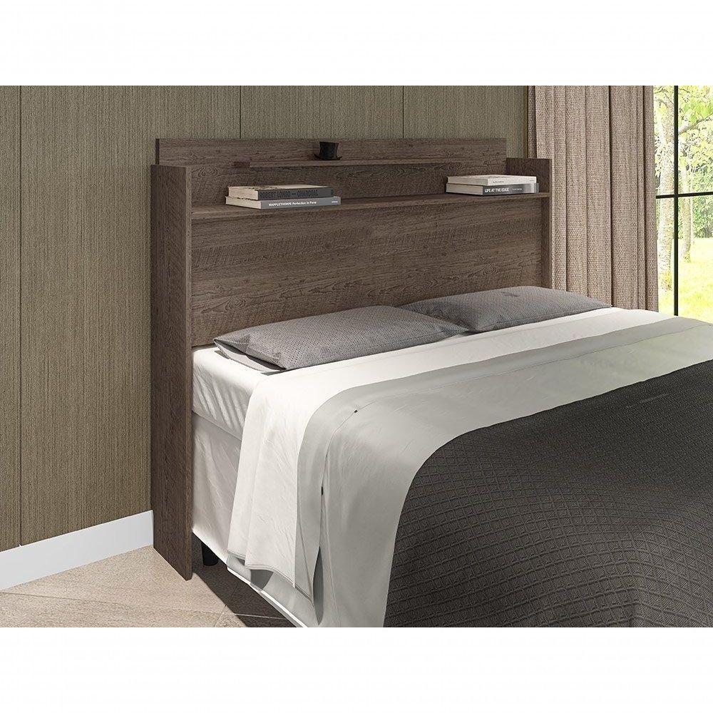 Cabeceira Box Casal Thayna Chocolate 1,38 - Framar Móveis - 1