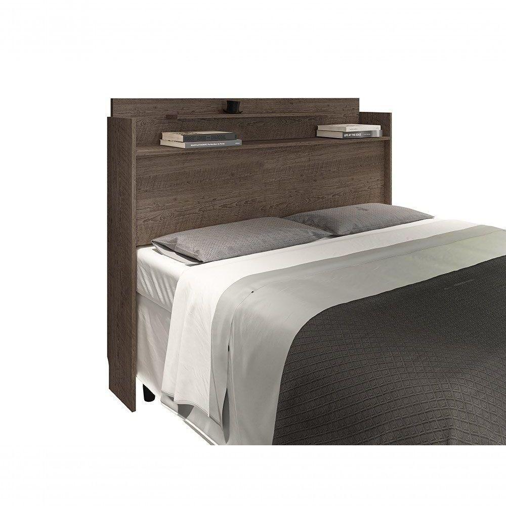 Cabeceira Box Casal Thayna Chocolate 1,38 - Framar Móveis - 3