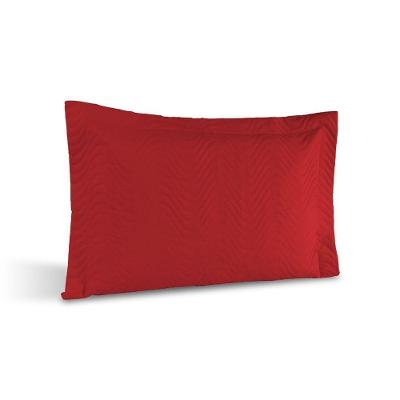 Porta Travesseiro Avulso Percal 180 Fios Silver 60% Algodão 40% Poliéster - Vermelho