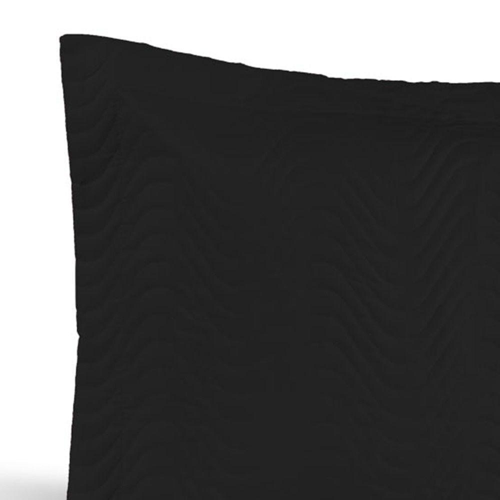 Porta Travesseiro Avulso Percal 180 Fios Silver 60% Algodão 40% Poliéster - Preto - 2