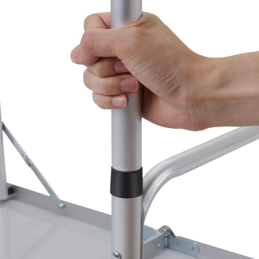 Mesa Dobravel Aluminio 2 Cadeiras Mesinha Praia Maleta Portatil Grande 90x60cm Altura Ajustavel Camping Praia Banquinhos - 2