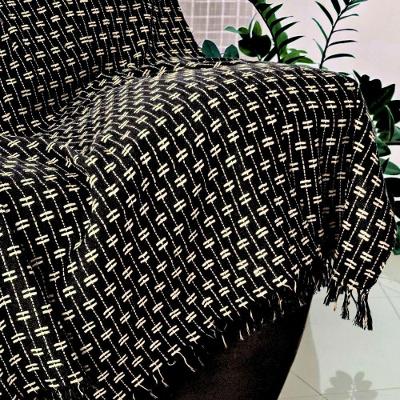 Manta Para Sofá 2 E 3 Lugares Luxo Gigante 2.50x1.80 Capa De Sofa Decorativa Terracota Várias Cores Preto C-branco