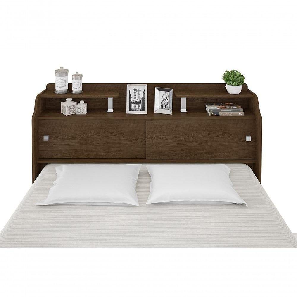 Cabeceira Box Casal 1,38cm Elisa Malbec - Framar Móveis - 4