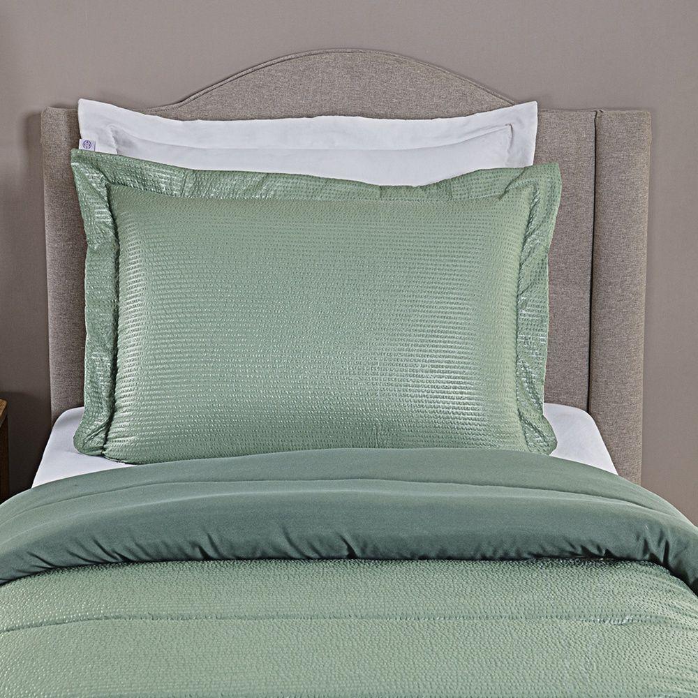 Kit Cobre Leito Ravena To Decorando Solteiro 2 Peças Micropercal 200 Fios Toque Acetinado 100% Poliéster - Verde - 4