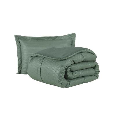 Kit Cobre Leito Ravena To Decorando Solteiro 2 Peças Micropercal 200 Fios Toque Acetinado 100% Poliéster - Verde