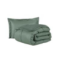 Kit Cobre Leito Ravena To Decorando Solteiro 2 Peças Micropercal 200 Fios Toque Acetinado 100% Poliéster - Verde - 1