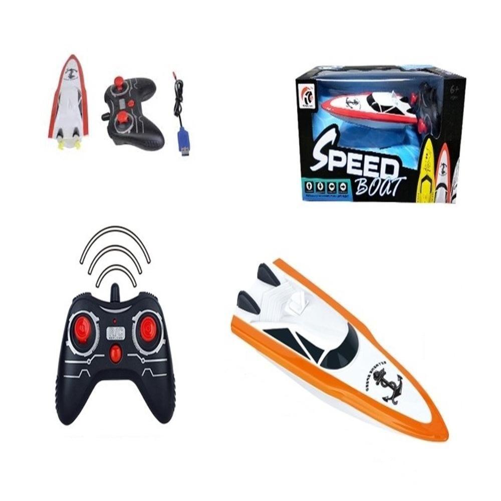 Barco Lancha Controle Remoto Carrinho Aquatico Brnquedo Agua Multifuncoes Recarregavel - 1