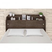 Cabeceira Box Casal 1,38cm Elisa Chocolate - Framar Móveis - 6