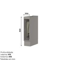 Balcão Henn Americana Porta Toalha 20cm S- Tampo Cinza - 2