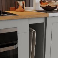 Balcão Henn Americana Porta Toalha 20cm S- Tampo Cinza - 3