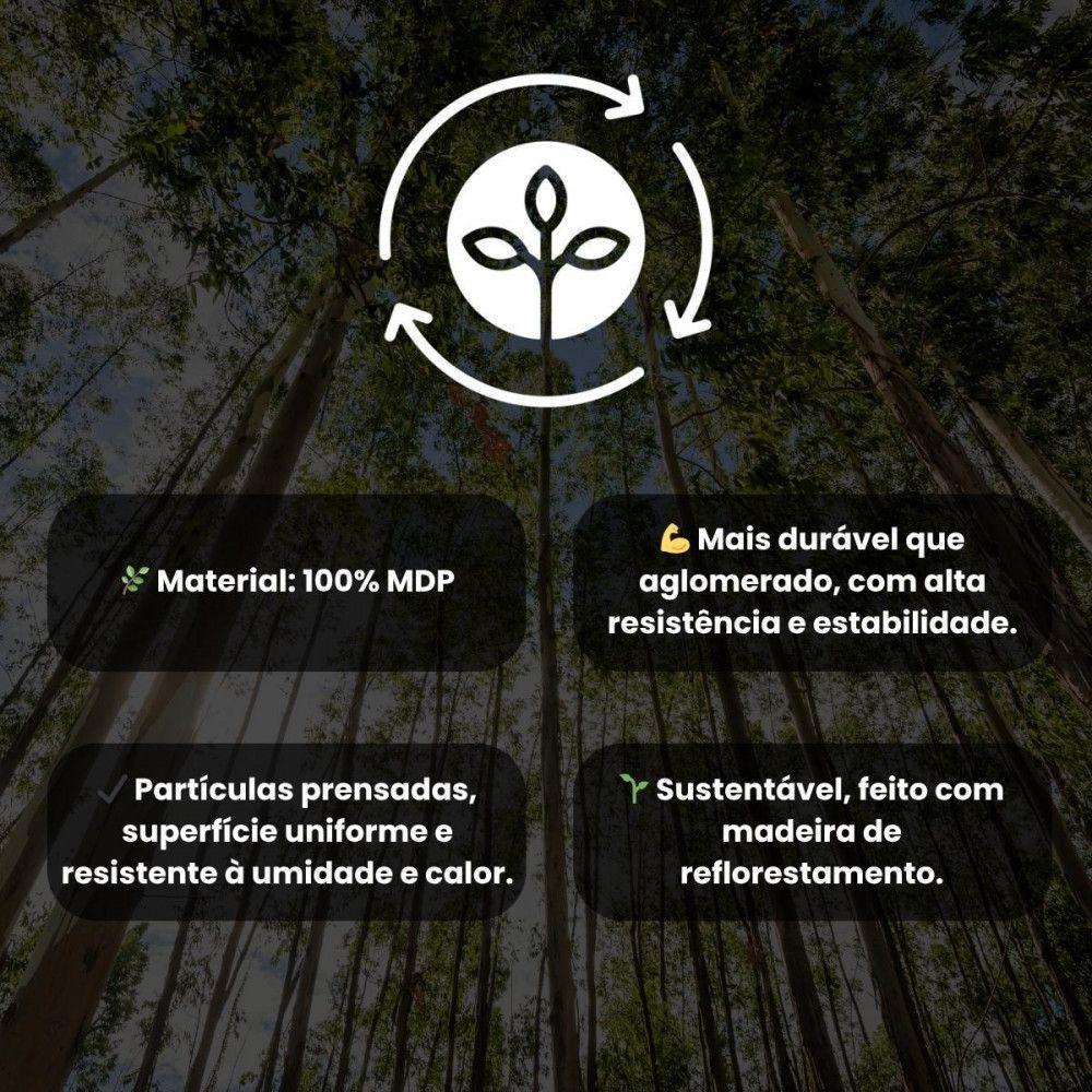 Balcão De Cozinha Americana 182,5x52 Cm Mdp 2035 Menu Móveis Branco - 10