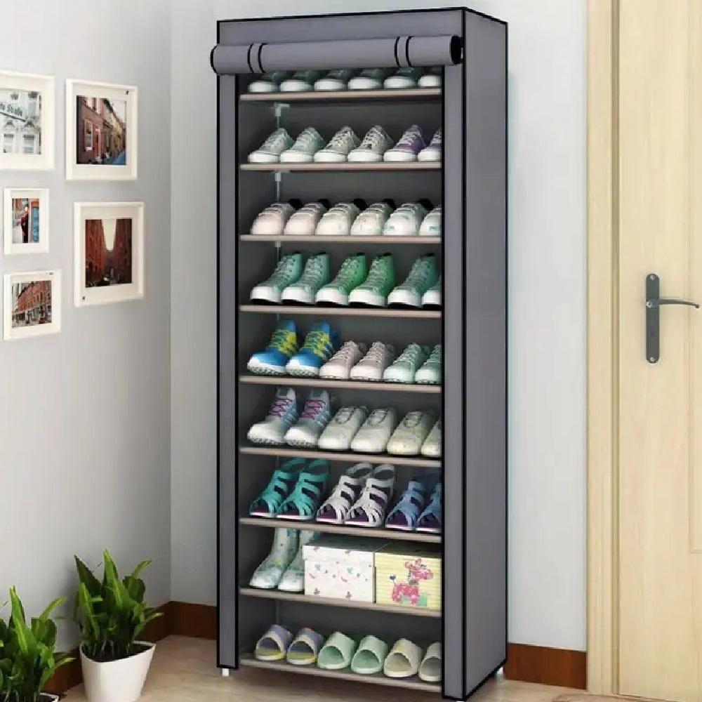 Armario Sapateira Grande 30 Pares A Prova De Poeira 10 Prateleiras Rack Organizador Estante Guarda Roupa Brinquedos Clos - 3