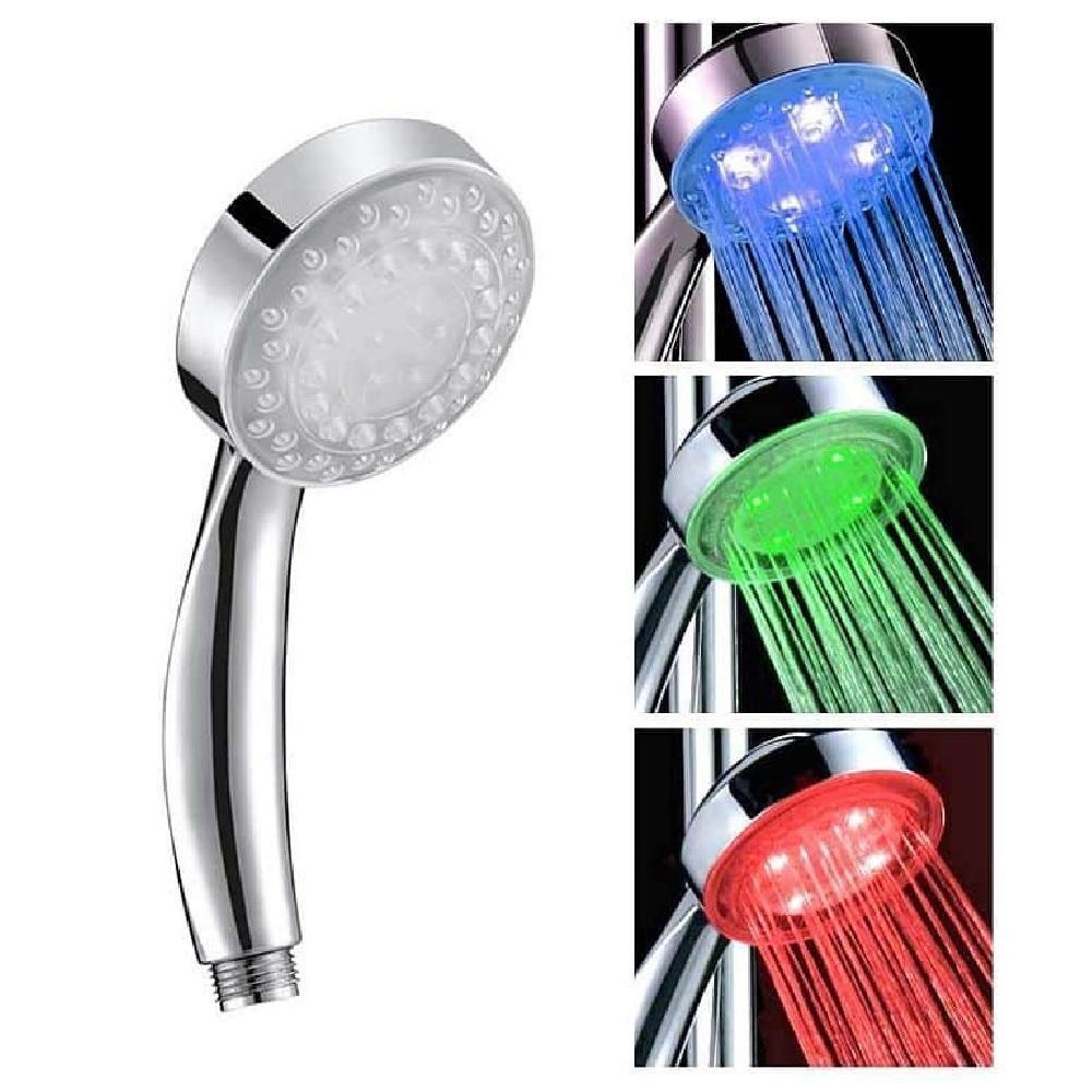 Ducha Chuveiro Led Cromoterapia Sensor De Temperaturamulti Cores Rgb Para Banheiro Banho Relaxante - 1
