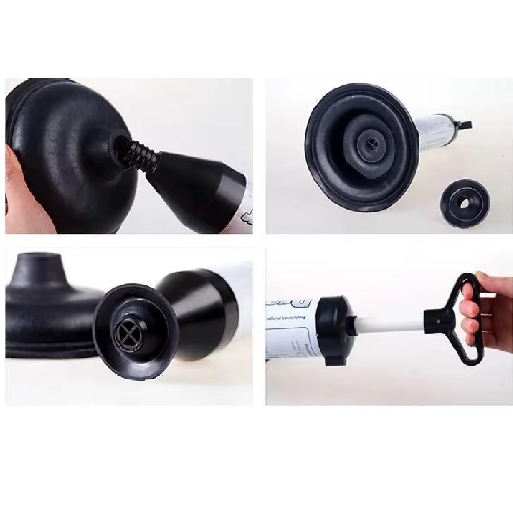 Desentupidor De Vaso Alta Pressao Ar Semi Profissional Manual Sanitario Pia Cano Dreno Bomba Succao Ventosa Dupla - 7