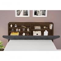 Cabeceira Box Casal 1,38 Isis Malbec Com Painel Class Preto - Framar Móveis