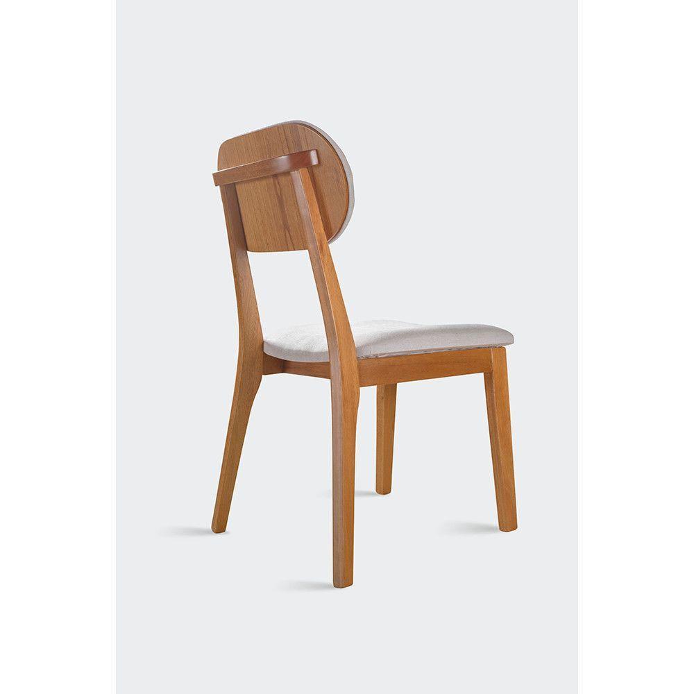 Conjunto Sala Jantar 6 Lugares Mesa E Cadeira Móveis Mundial Cinamomo/linho Cinza - 8