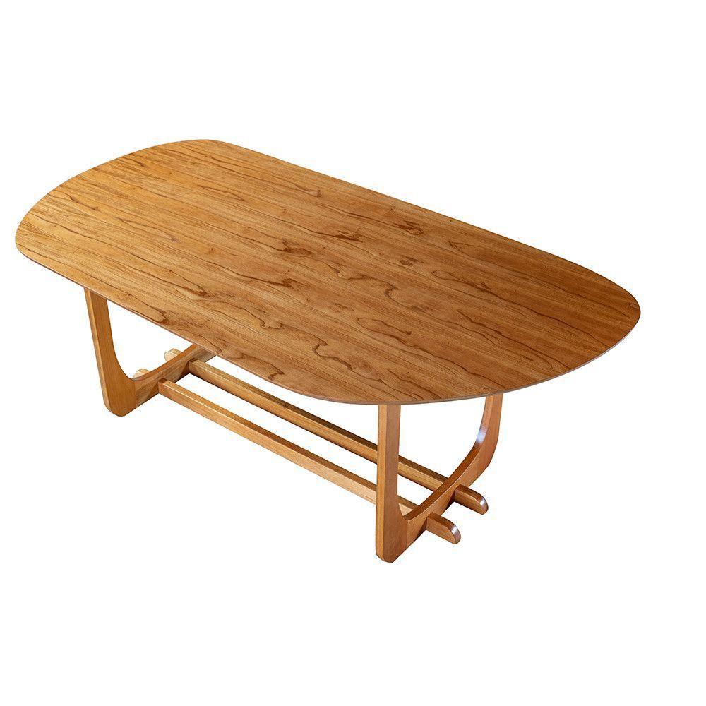 Conjunto Sala Jantar 6 Lugares Mesa E Cadeira Móveis Mundial Cinamomo/linho Cinza - 10