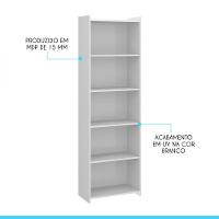 Conjunto De Estantes Com 4 Prateleiras 57x183cm Menu Móveis Branco - 3