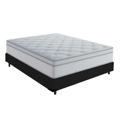 Cama Box Viúva 128 Tecido Sintetico Preto Com Colchão Toronto Molas Ensacadas Branco D33