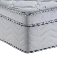 Cama Box King 193 Tecido Sintético Branco Com Colchão Toronto Molas Ensacadas Branco D33 - 4