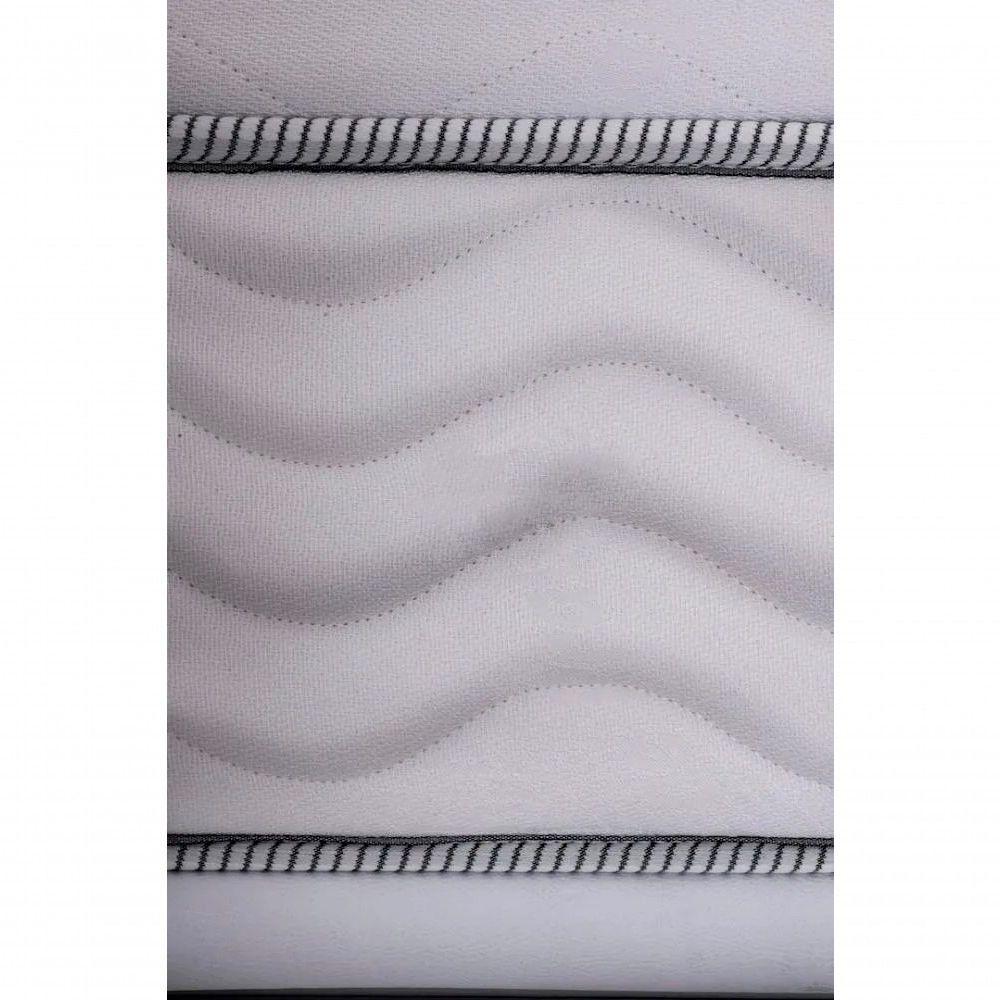 Cama Box Baú Solteiro 88 Tecido Sintético Preto Com Colchão Toronto Molas Ensacadas Branco D33 - 2