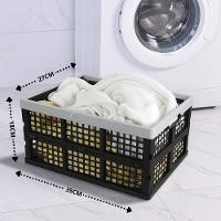 Caixa Organizadora Dobravel Cesto Desmontavel Caixote Transporte Multiuso Carga Compras Lavanderia Feira Livros Brinqued - 6