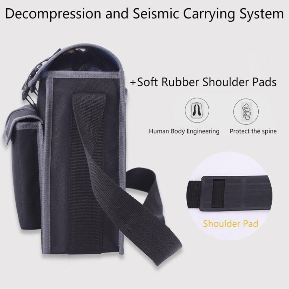 Bolsa Porta Ferramentas Mochila Eletricista Mala Dupla Maleta Ombro Pedreiro Organizador Reforcado - 6