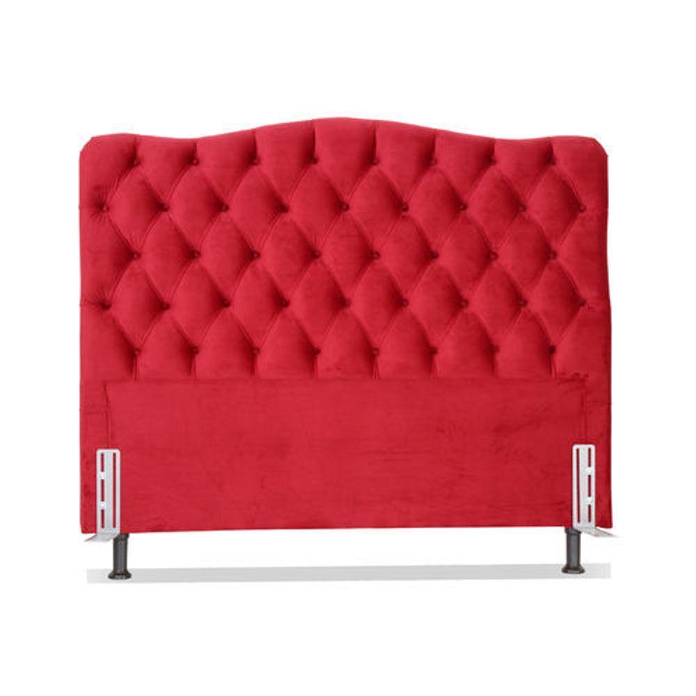 Cabeceira King 193 - Bello Box - Dunas Veludo Vermelho - 2