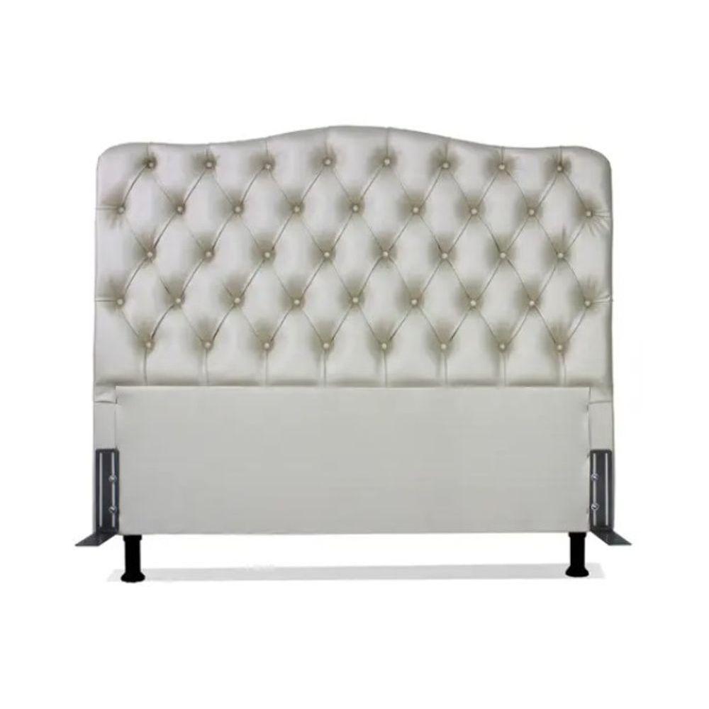 Cabeceira King 193 - Bello Box - Dunas Sintético Bege - 1