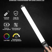 Bastão Led Rgb Recarregável Com Controle Remoto E Ajuste De Cor E Brilho - 7