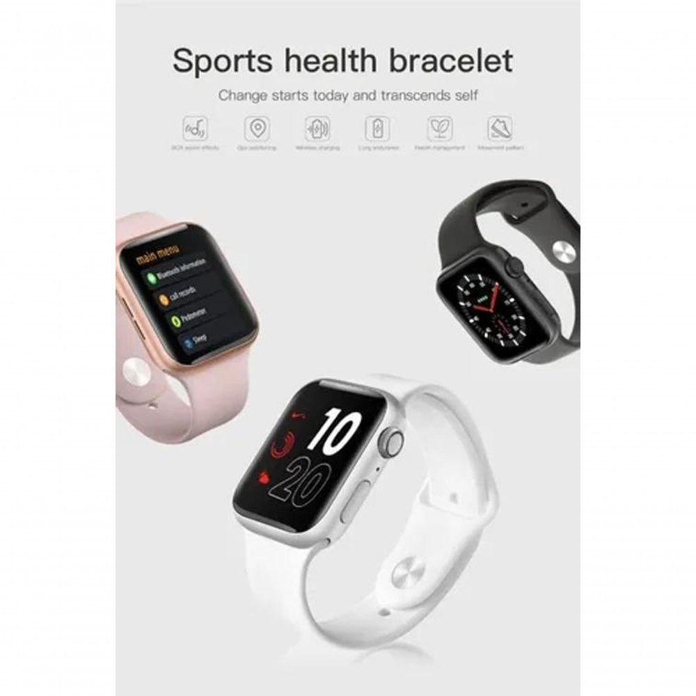 Smartwatch Iwo8 Lite S Versão W34 Troca Pulseira Tela 44mm Rosa - 3