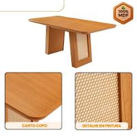 Mesa De Jantar Carolina Com 6 Cadeiras Moderna Mobilia Turim 07/naturale Laminado - 5