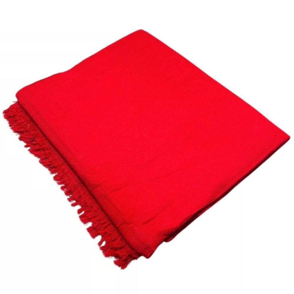 Manta Para Sofá 2 E 3 Lugares Super King Luxo Gigante 3,00x1,80 Cobertor Capa De Sofa E Cama Grande Vermelha - 1