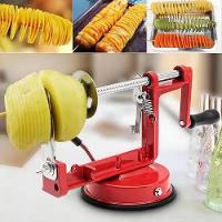 Maquina De Cortar Batata Em Espiral Fazer Legumes Frutas Verduras Fatiador Slicer Chips No Palito - 6