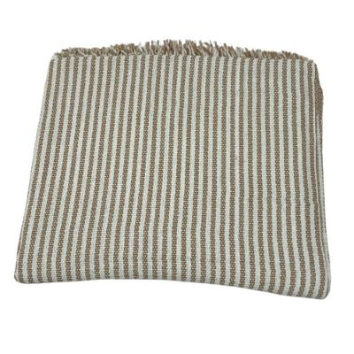 Manta Grande Para Sofá Cama King 2 E 3 Lugares 3,00m X 1,80m Cobertor Protetor Gigante 100% Algodão Listrada