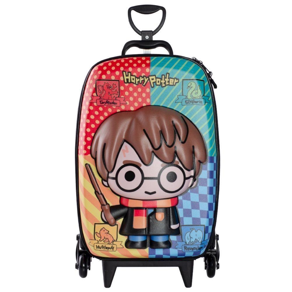 Mala Viagem Infantil Harry Potter Casas Hogwarts 3d Com Rodinhas Leve E Forte - 4