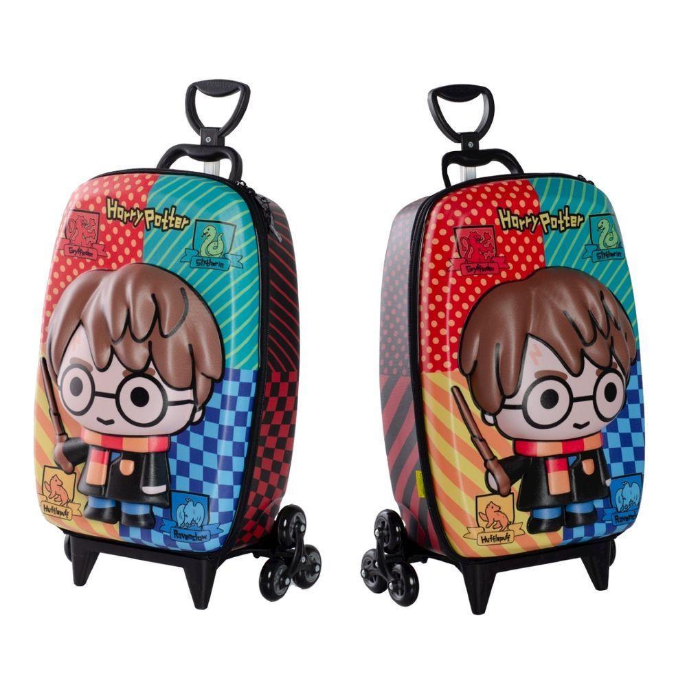 Mala Viagem Infantil Harry Potter Casas Hogwarts 3d Com Rodinhas Leve E Forte - 7