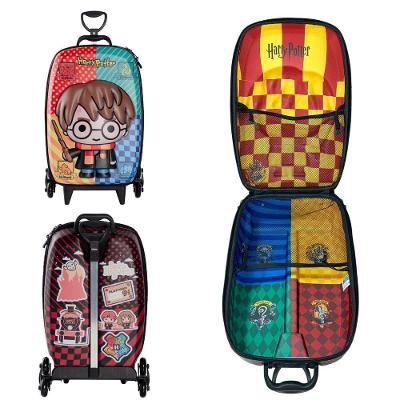 Mala Viagem Infantil Harry Potter Casas Hogwarts 3d Com Rodinhas Leve E Forte