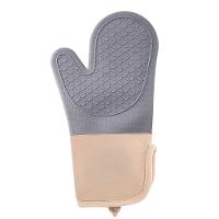 Luva De Silicone Térmica Resistente Ao Calor Com Forro De Algodão - Cinza - 1